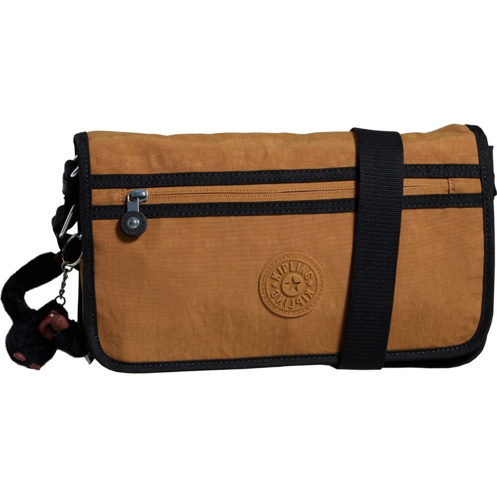Kipling Elana Crossbody Bag Warm Beige with Black Trim NEW With TAG